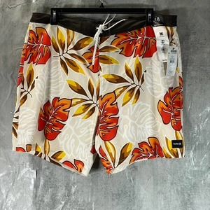 Hurley Men's Barely Bone Printed Phantom Classic Pull-On Board Shorts SZ 40